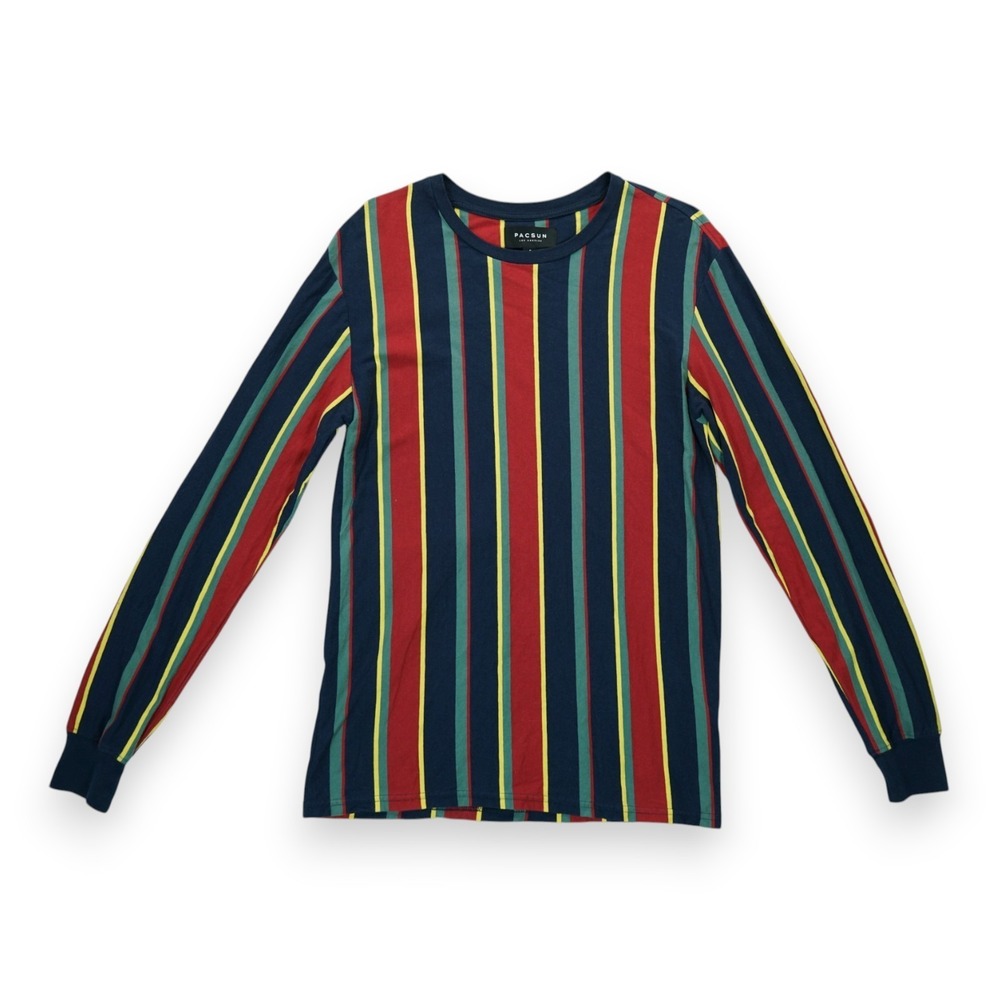 Pacsun Men's Shirt Striped Long‎ Sleeve Streetwear Size Small ~ Multicolor ~ EUC